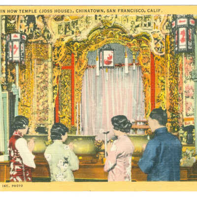 Interior, Tin How Temple (Joss House), Chinatown, San Francisco, Calif.