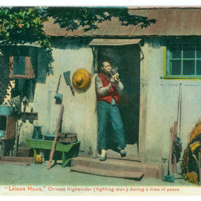 "Leisure Hours," Chinese Highbinder (fighting man) during a time of peace