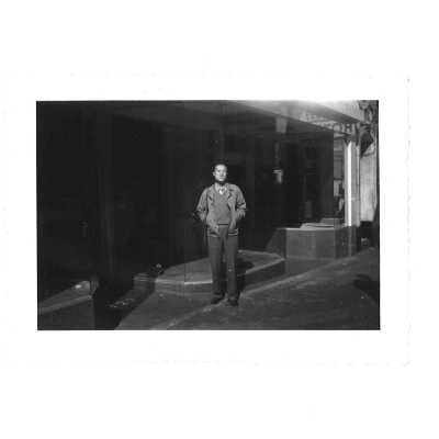 William Hoy in Front of Store