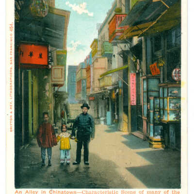 Postcard, San Francisco, Chinatown, An Alley in Chinatown