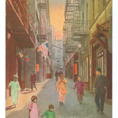 Postcard, San Francisco, Chinatown, Old Chinatown-San Francisco, California