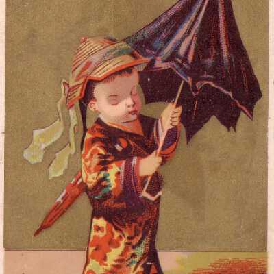 A Little Boy With a Umbrella