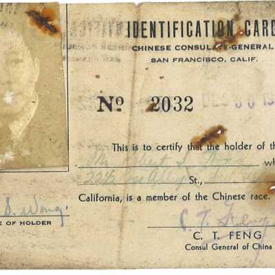 Identification Card for Mr Robert S. Wong