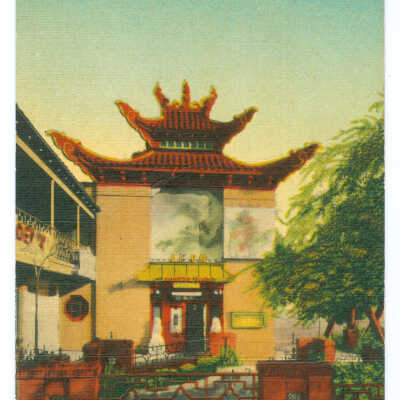 Postcard, Los Angeles, Chinatown, Li Po Restaurant, New Chinatown, Los Angeles, California