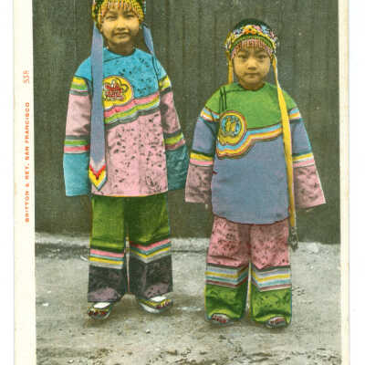 Postcard, San Francisco, Chinatown, San Francisco. Chinese Girls in holiday attire. Chinatown, San Francisco