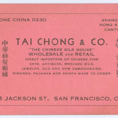 Tai Chong & Co. Business Card