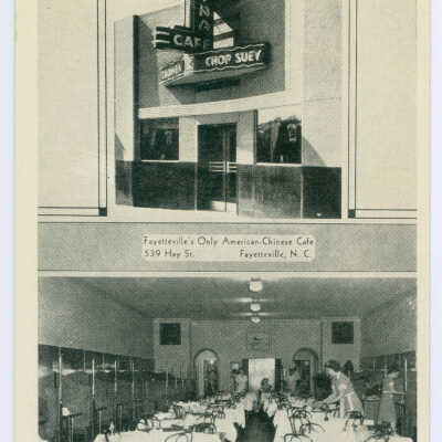 Postcard, Fayetteville, Fayetteville's Only American-Chinese Cafe