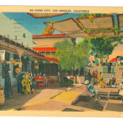 Postcard, Los Angeles, China City, China City, Los Angeles, California
