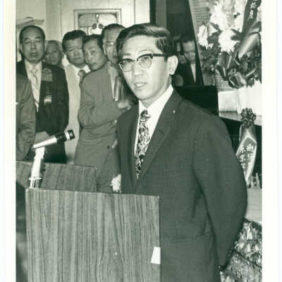 Photograph, A man speaking