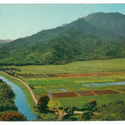 Postcard, Kauai, Beautiful Hanalei Valley