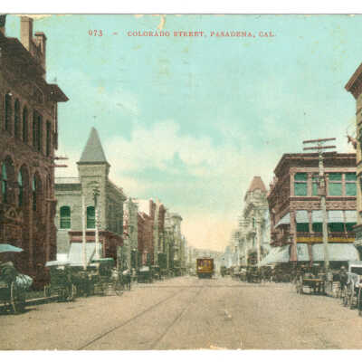 Postcard, Pasadena, Colorado Street, Pasadena, Cal