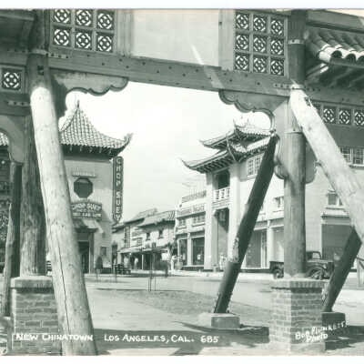 Postcard, Los Angeles, Chinatown, New Chinatown, Los Angeles, Cal.