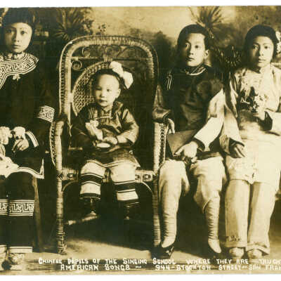 Chinese Pupils Of The Singing School Where They Are Taught American Songs-944 Stockton Street-San Francisco