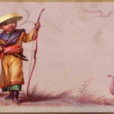 A Chinese Soldier with a Bow and Arrow