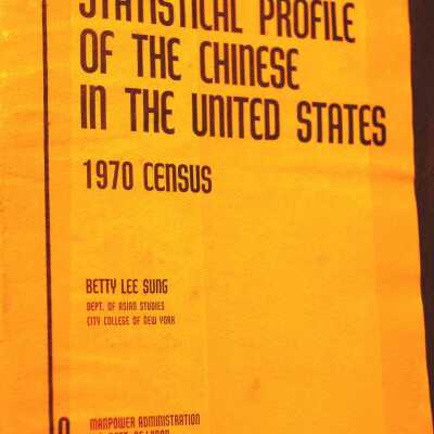 Statistical Profile of the Chinese in the United States: 1970 Census