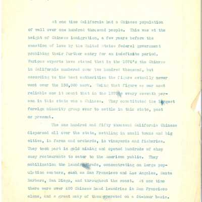 "Tales of the California Chinese" Number 6