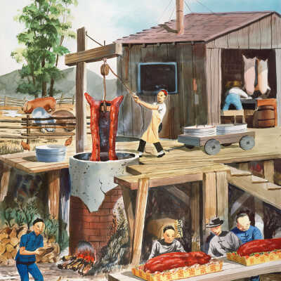 Wedding Day Pig Roasting, A Big Event in Nevada City