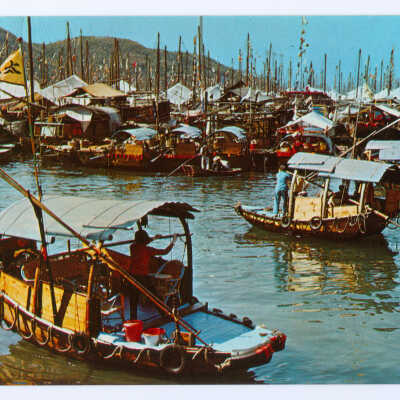 Postcard Set, China, Hong Kong, The Floating Population of Hong Kong
