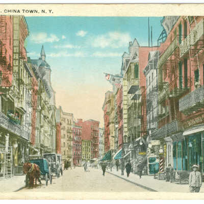 Postcard, New York, Chinatown, Mott Street, China Town, N.Y.