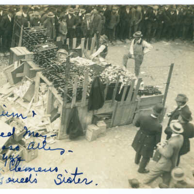 Postcard, 40,000 Opium Utensils Burned