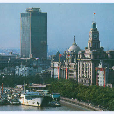 Postcard Set, China, Shanghai, Waitan Seafront in Shanghai
