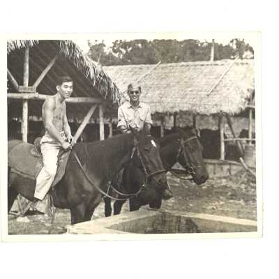 William Hoy and Friend at a Horse Ranch