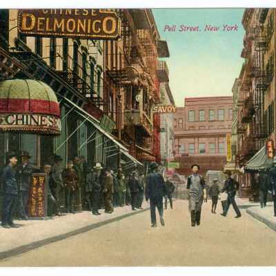 Postcard, New York, Chinatown, Pell Street, New York