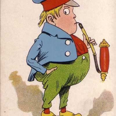 An Elf-Like Man is Dressed in Old Fashion Clothing