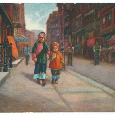 Postcard, New York, Cosmopolitan New York, "Chinatown" out for a Holiday