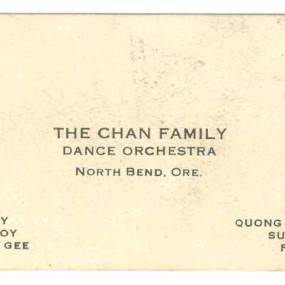 "The Chan Family Dance Orchestra" Business Card