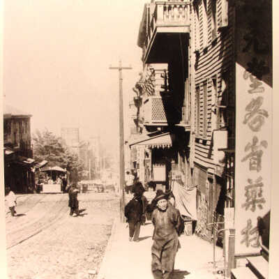 Photograph, Chinatown, Clay & Waverly, 1870's, SF