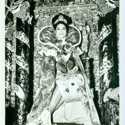 Photograph, Miss SF Chinatown sitting on a chair