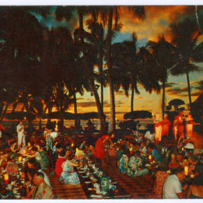 Postcard, Luau, Hawaiian Feast