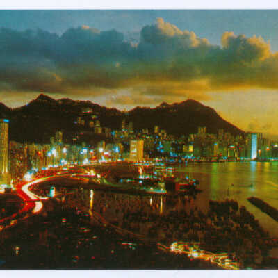 Postcard Set, China, Hong Kong, Beautiful Dusk Scene of Victoria