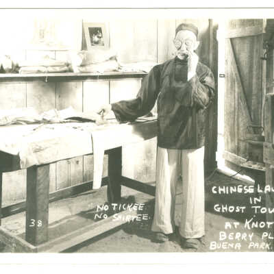 Postcard, Buena Park, Chinese Laundry in Ghost Town
