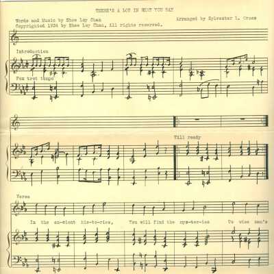 "There's a Lot in What You Say" Sheet Music