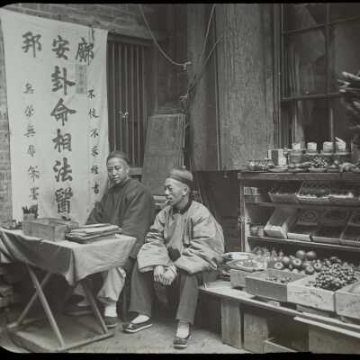 Glass Lantern Slide, Men