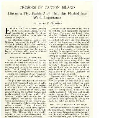 Crusoes of Canton Island