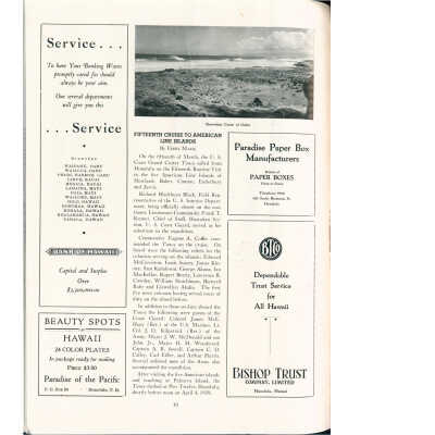 Fifteenth cruise to American Line Islands