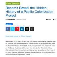 Records Reveal the Hidden History of a Pacific Colonization Project