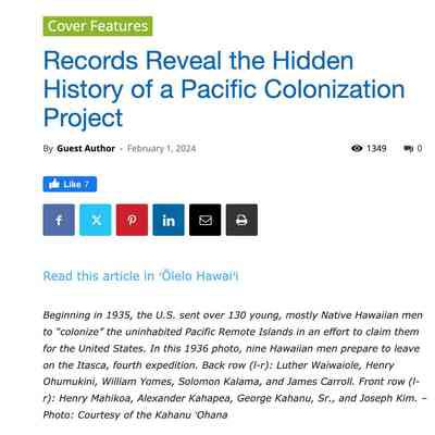 Records Reveal the Hidden History of a Pacific Colonization Project