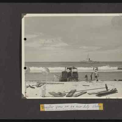 Tractor made it onto the shore of Howland Island