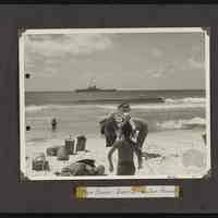 Supplies brought ashore on unknown island
