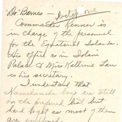 Letter from Donald Mitchell to Homer F. Barnes