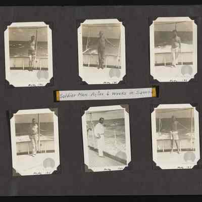 Images of men in the south pacific and aboard the ship
