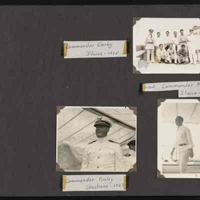 Images of project commanders aboard the Itasca, 1935 - 1937