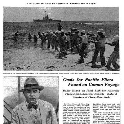 Oasis for Pacific Fliers Found on Coman Voyage