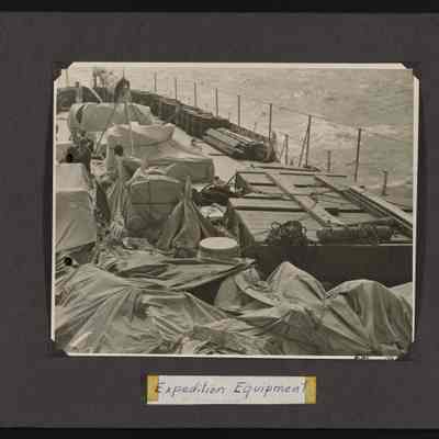 Expedition equipment aboard the U.S.C.G. Cutter William K. Duane in 1937