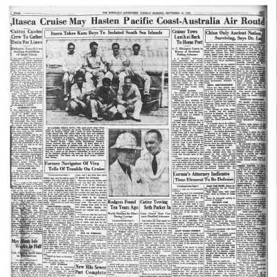 Itasca Takes Kam Boys To Isolated South Sea Islands