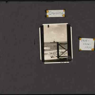 Image of ship off shore of unknown island